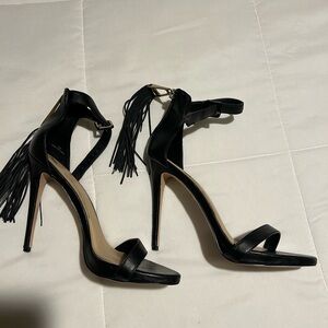 Black Leather Brian Atwood Heels